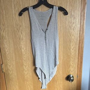 American Eagle Striped bodysuit tank